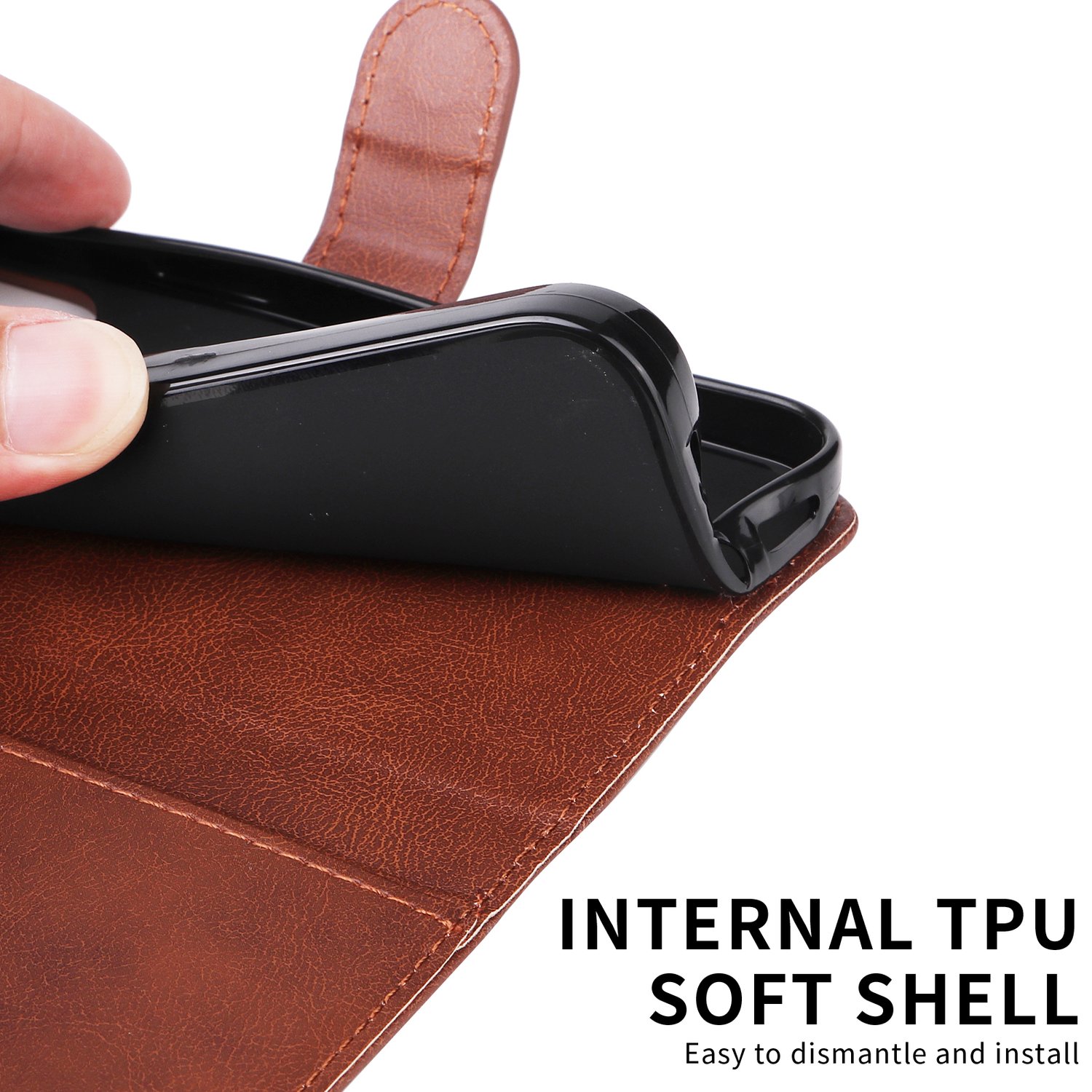 SKALO Xiaomi Redmi A5 4G PU Leather Wallet Case - More Colors_MGF Brown — image 4