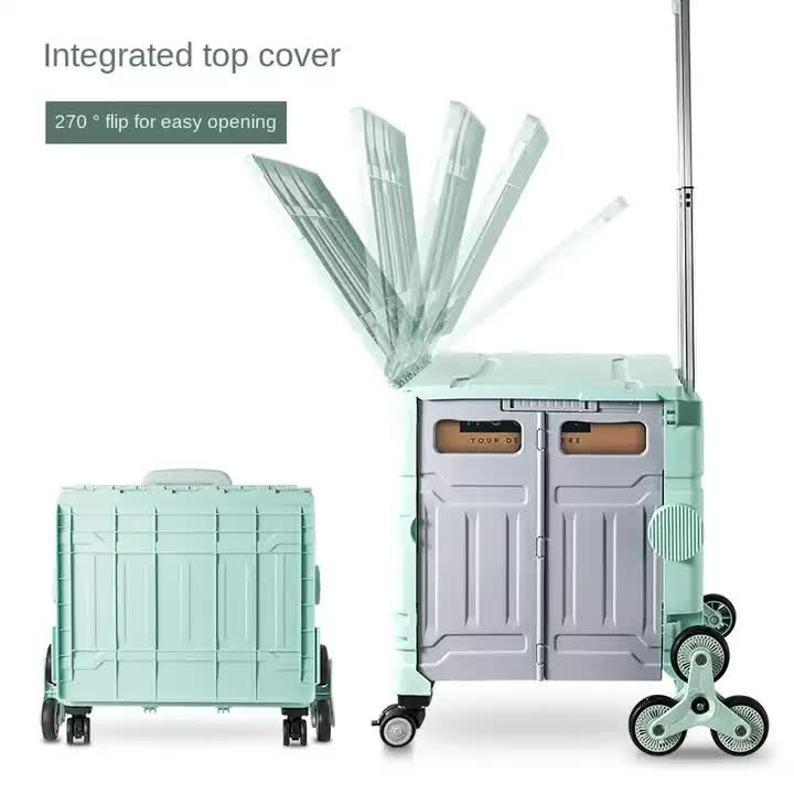 Nordic Grey Climbing Wheel Folding Cart - Compact and Durable for Outdoor Camping and Picnics โ image 2