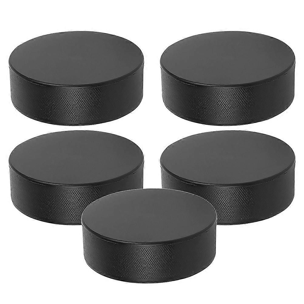Ice Hockey Puck Sports Training Equipment Portable For Enthusiasts Circular Shape Pu Material 5Pcs โ image 3