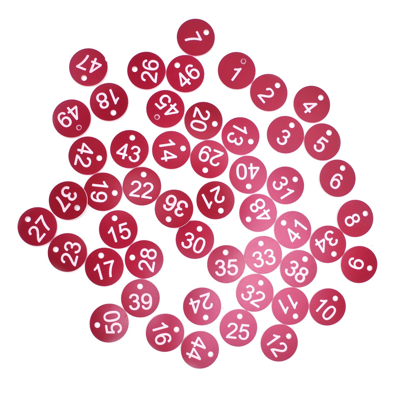 50PCS Numbered Label Numbered Tag for Farm Livestock Beekeeping Husbandry Breeding Supplies1-50 Red — image 3