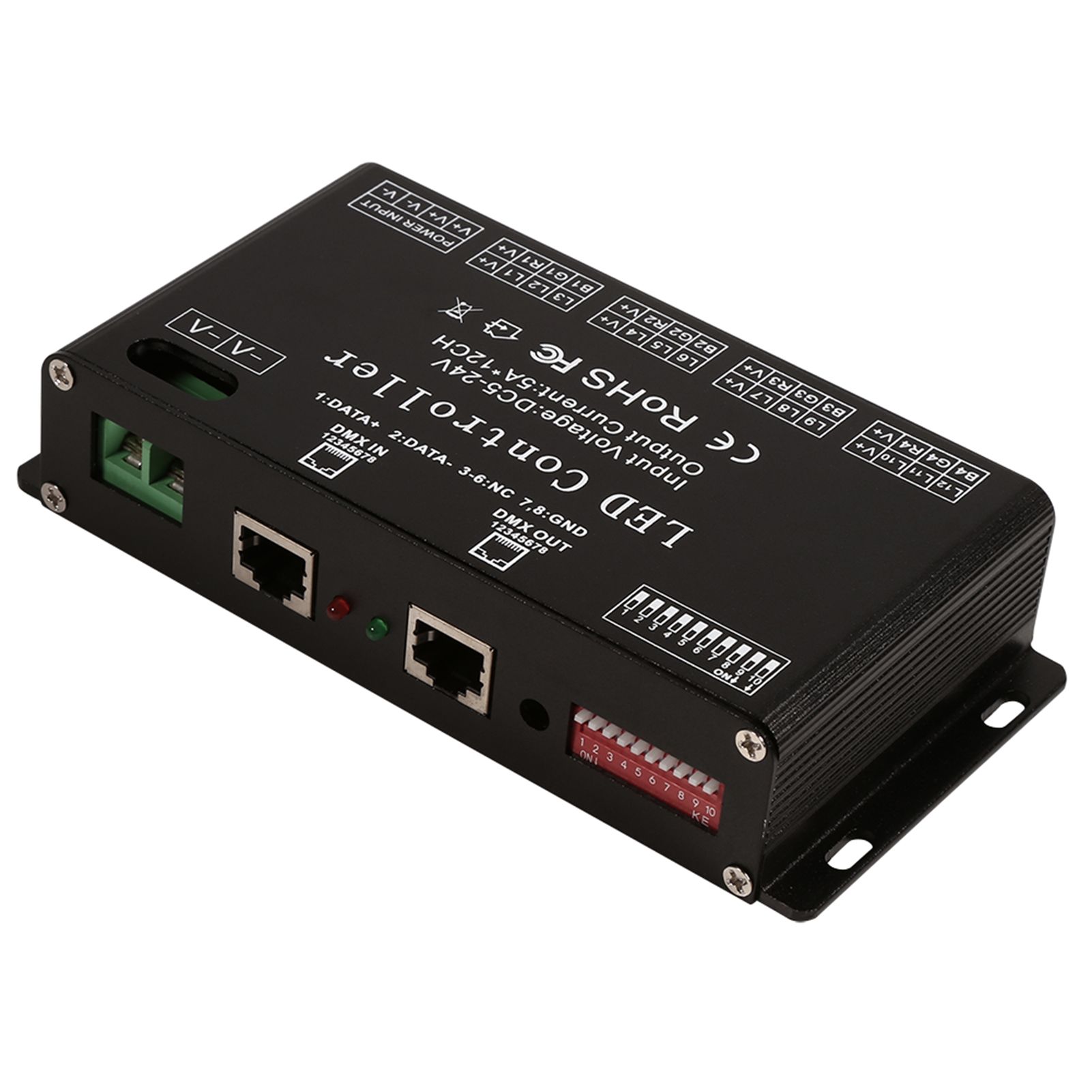 DC5V-24V 6 Channel RGB LED Controller DMX Decoder Driver Strip Module Black Color — image 5