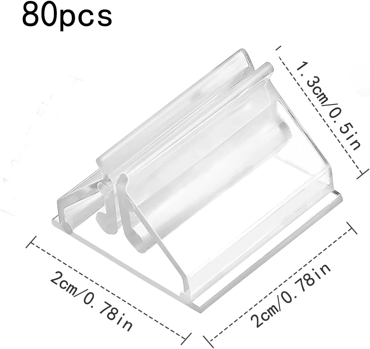80 pieces - acrylic card holders - acrylic place card holders - reusable - transparent label holders - table menu holders - playing card holders - display — image 5