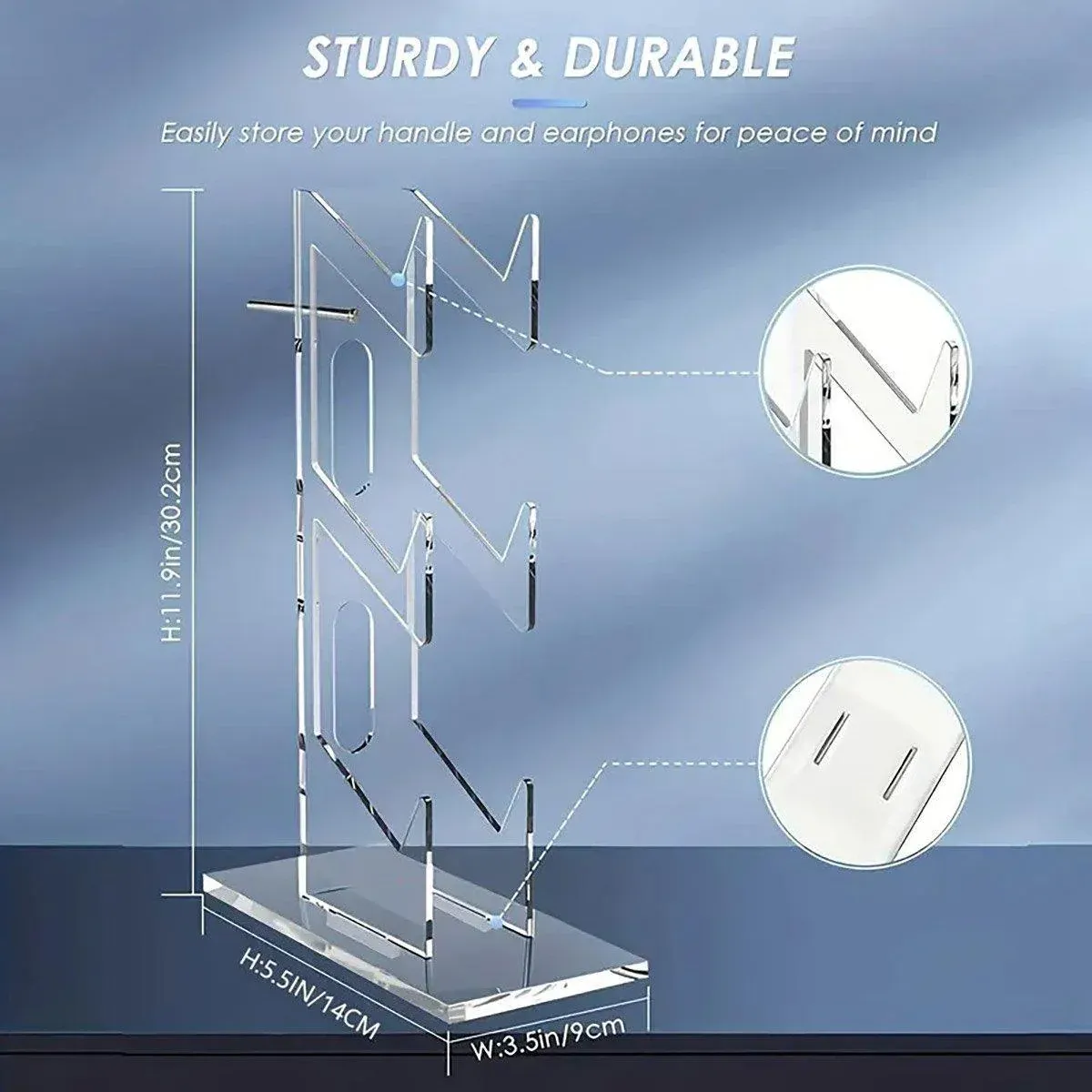 3 Tier Gamepad and Headset Display Stand for Gaming Accessories Organization - White โ image 4