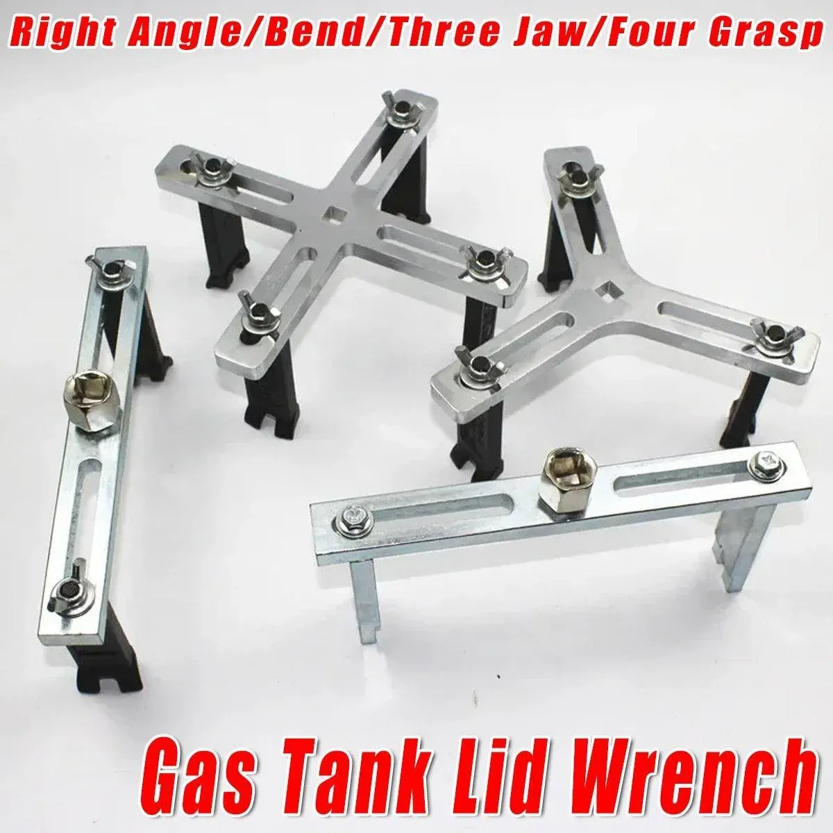 Adjustable Universal Fuel Tank Cover Removal Tool 3 Claws Gasoline Pump Wrench - Four-Grasp โ image 2