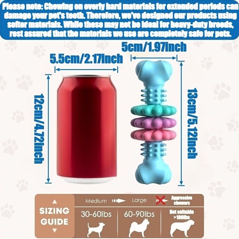 Durable Dog Chew Toy for Aggressive Chewers – Fun Bone-Shaped Dental Toy with Flower Ring Design, Ideal for Medium to Large Dogs, Great for Teeth Cleaning and — image 4