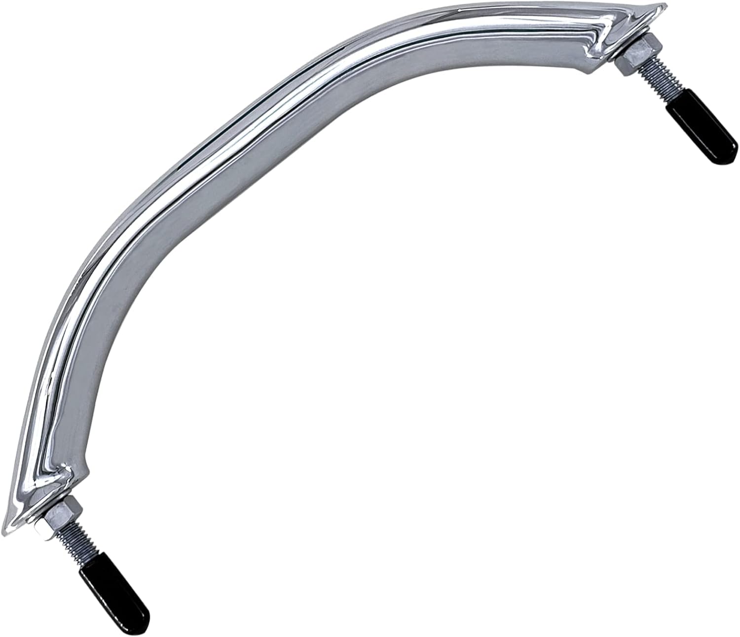 2PCS Boat 316 Stainless Steel 8-3/4'' Polished Grab Handle Oval Tube Bar Handrail for Marine Yacht RV — image 2
