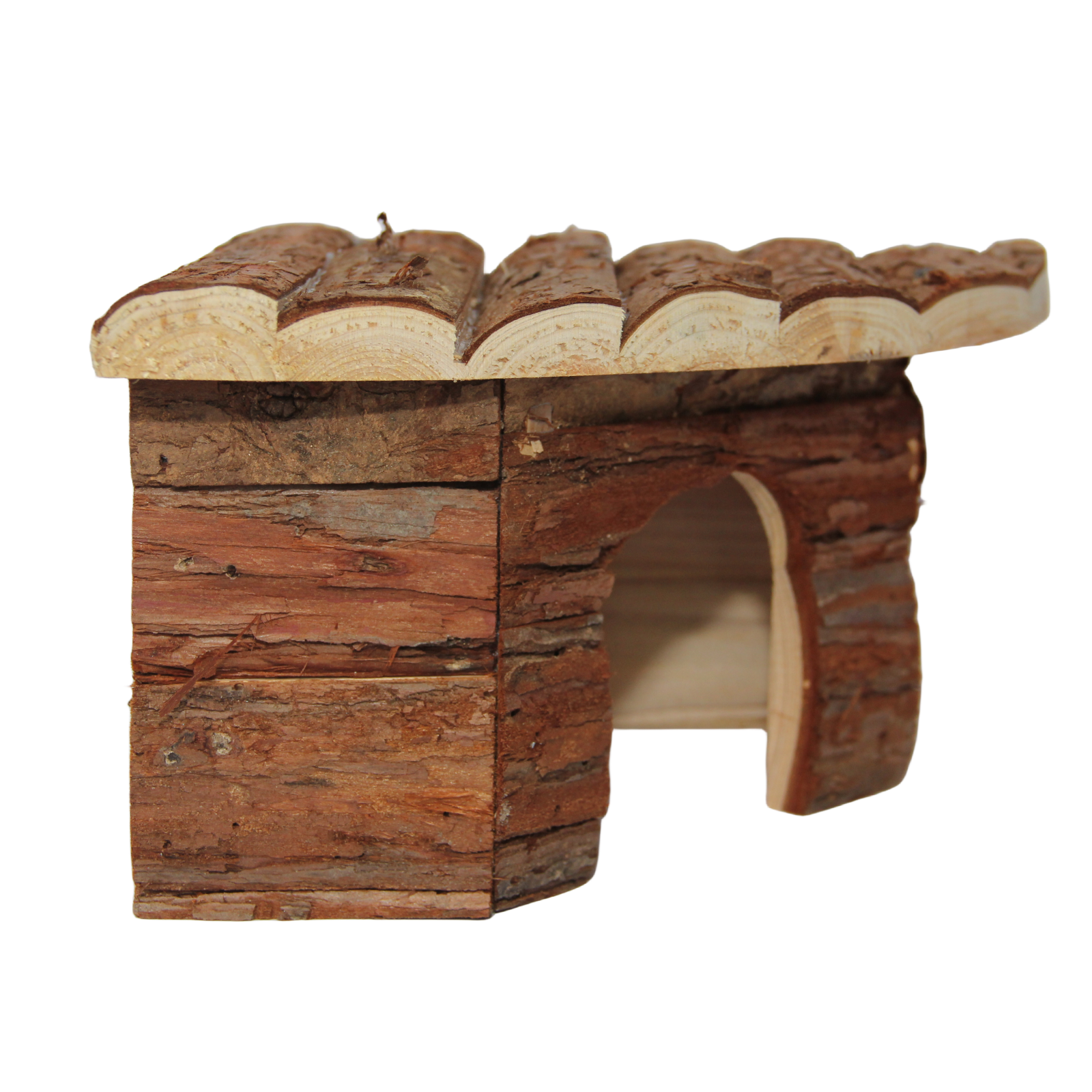 YES4PETS M Natural Wooden Hamster Mouse Gerbil Playground Rats Pets Toys Play Small Birds House Garden Decor โ image 2