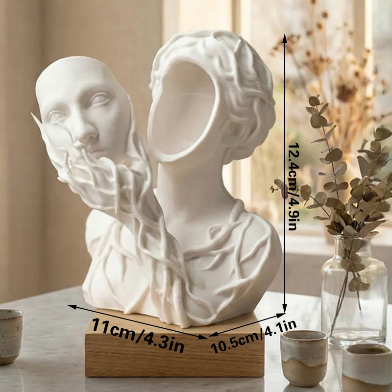 A 3D-printed vase shaped like a goddess of nature. Let go of pretense. Stay in nature — image 3