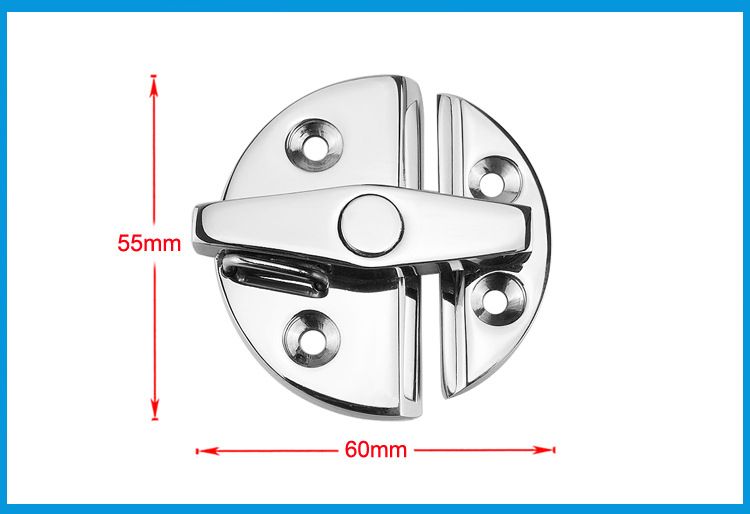 Marine Grade 316 Stainless Steel 2-1/4" (57mm) Turn Twist Button Door Catch Latchfor Door Cabinet 2pcs โ image 4