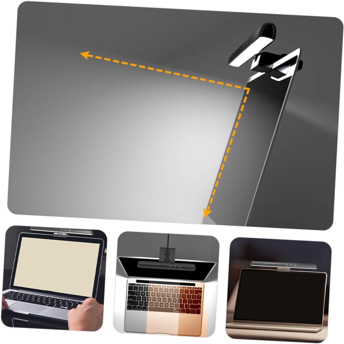 Clip-on desk lamp - LED desk lamp - Clip-on desk lamp - Dimmable - Home office - Reading lamp - Clip-on lamp - Black — image 6