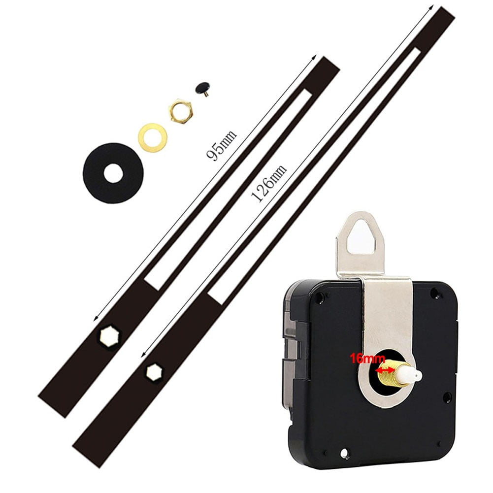 Silent Quartz Clock Movement Kit, High Torque DIY Wall Clock Mechanism Replacement Parts with Long Black Hands for Clock Repair — image 4