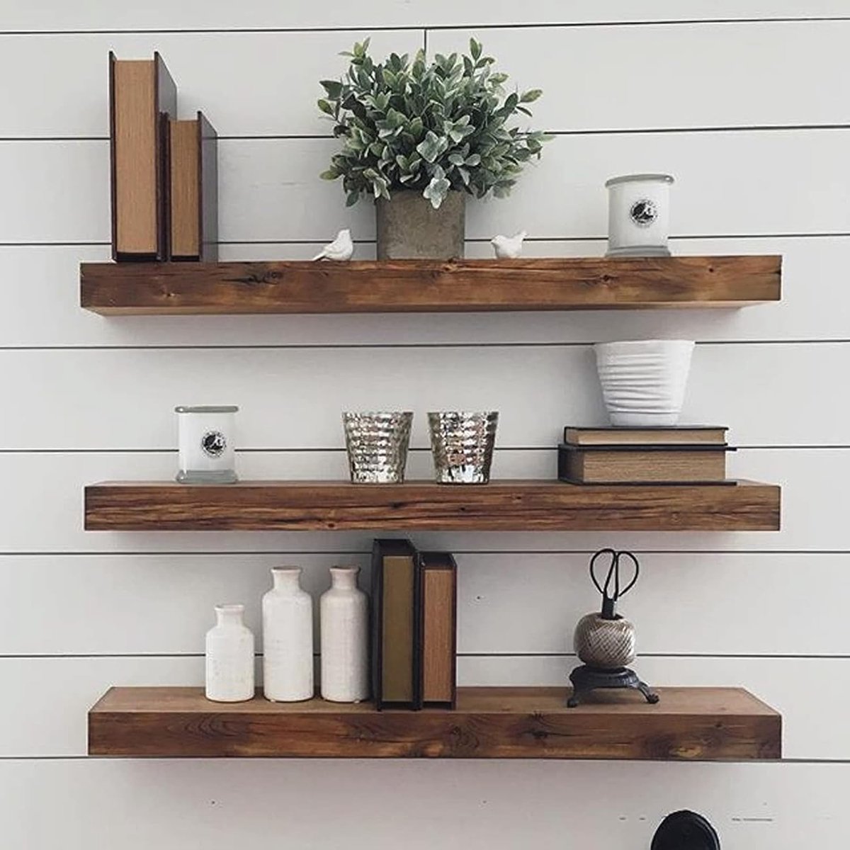 pieces - shelf brackets - 4 inch - shelf bracket - floating shelf support - brackets - floating shelf brackets - wall bracket - T-shape - invisible - for wall โ image 3