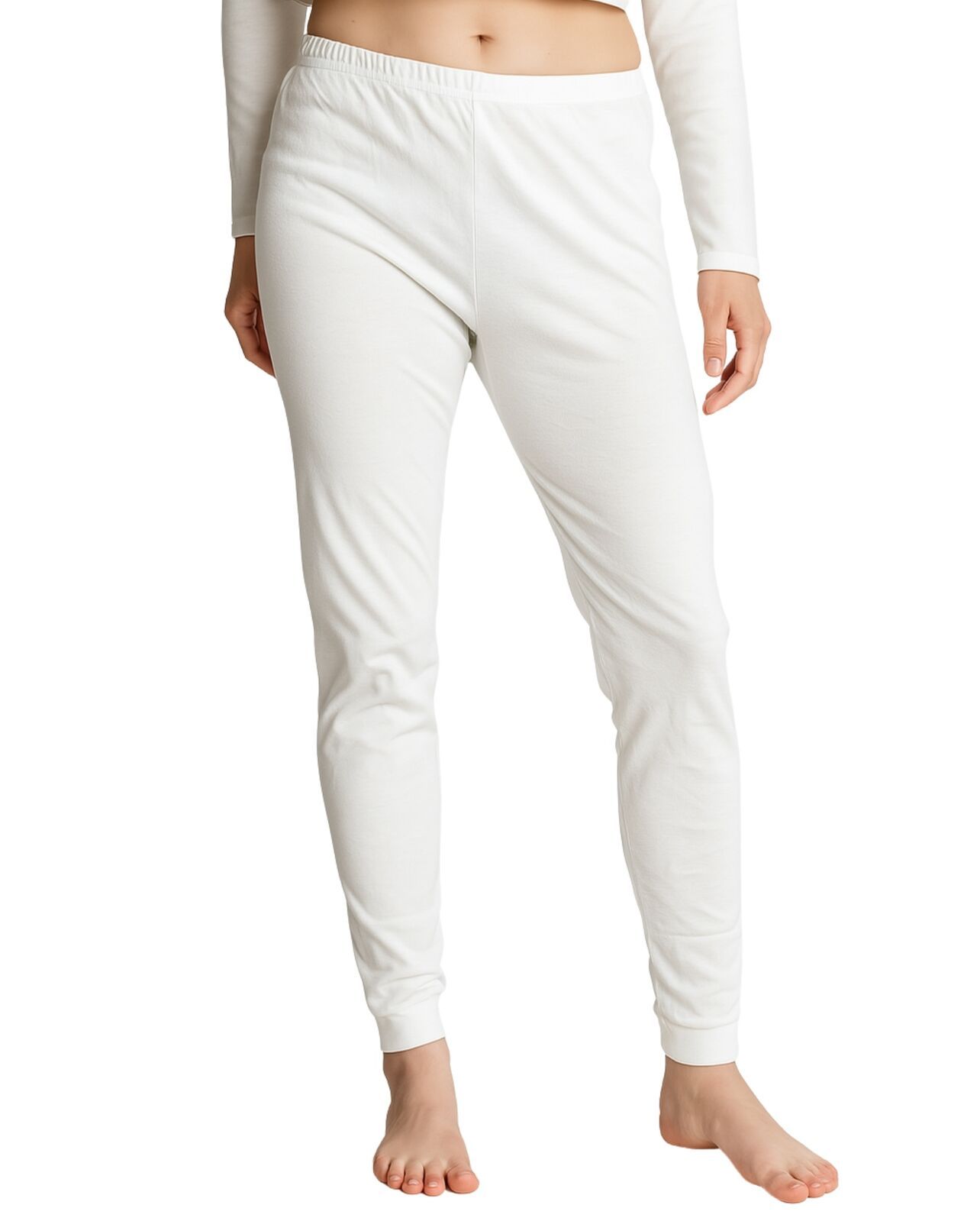 Womens Merino Wool Long Janes Thermal Underwear Layer Thermals Leggings Pants - Beige — image 2