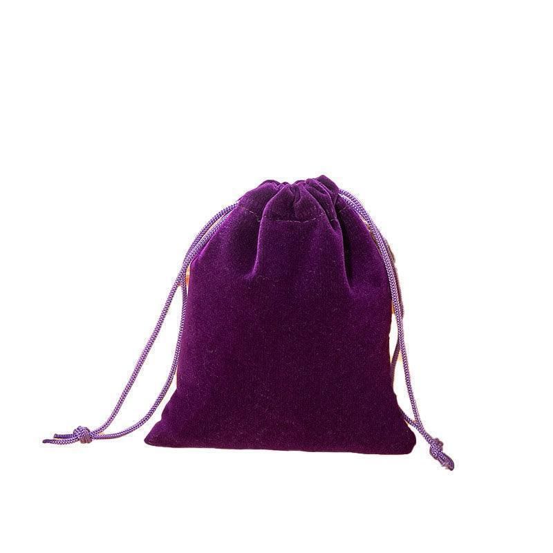 50X Small Velvet Cloth Drawstring Bags Gift Bag Jewelry Ring Pouch Earring Favor 7 × 9 - Purple