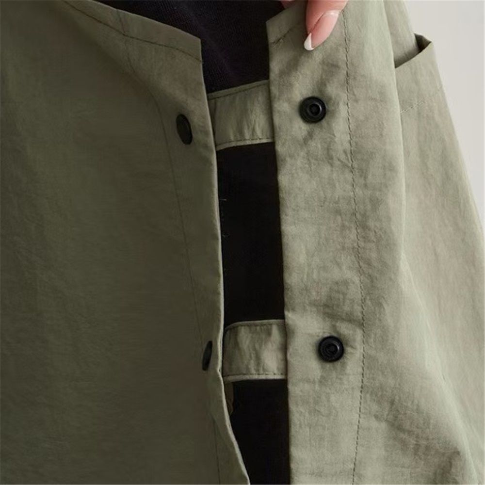 Ladies' apron - a pocket sized apron that is perfect for flower shops and kitchens, as well as household kitchen workwear aprons(olive drab) — image 4
