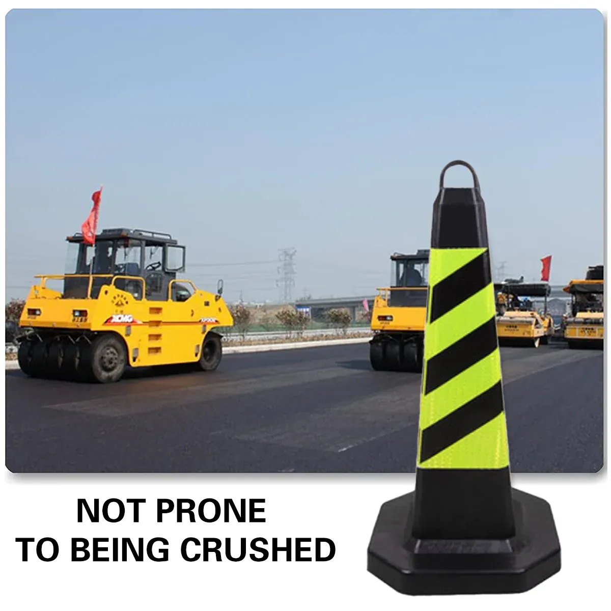 2PCS Rubber Traffic Cone Safety Cone Flexible for Construction โ image 5
