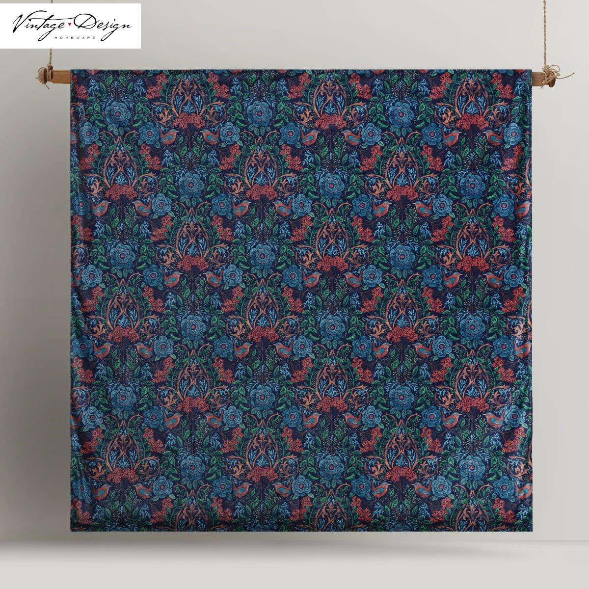 Vintage Design Homewares Canterbury Printed Velvet Quilt Cover Set King โ image 2