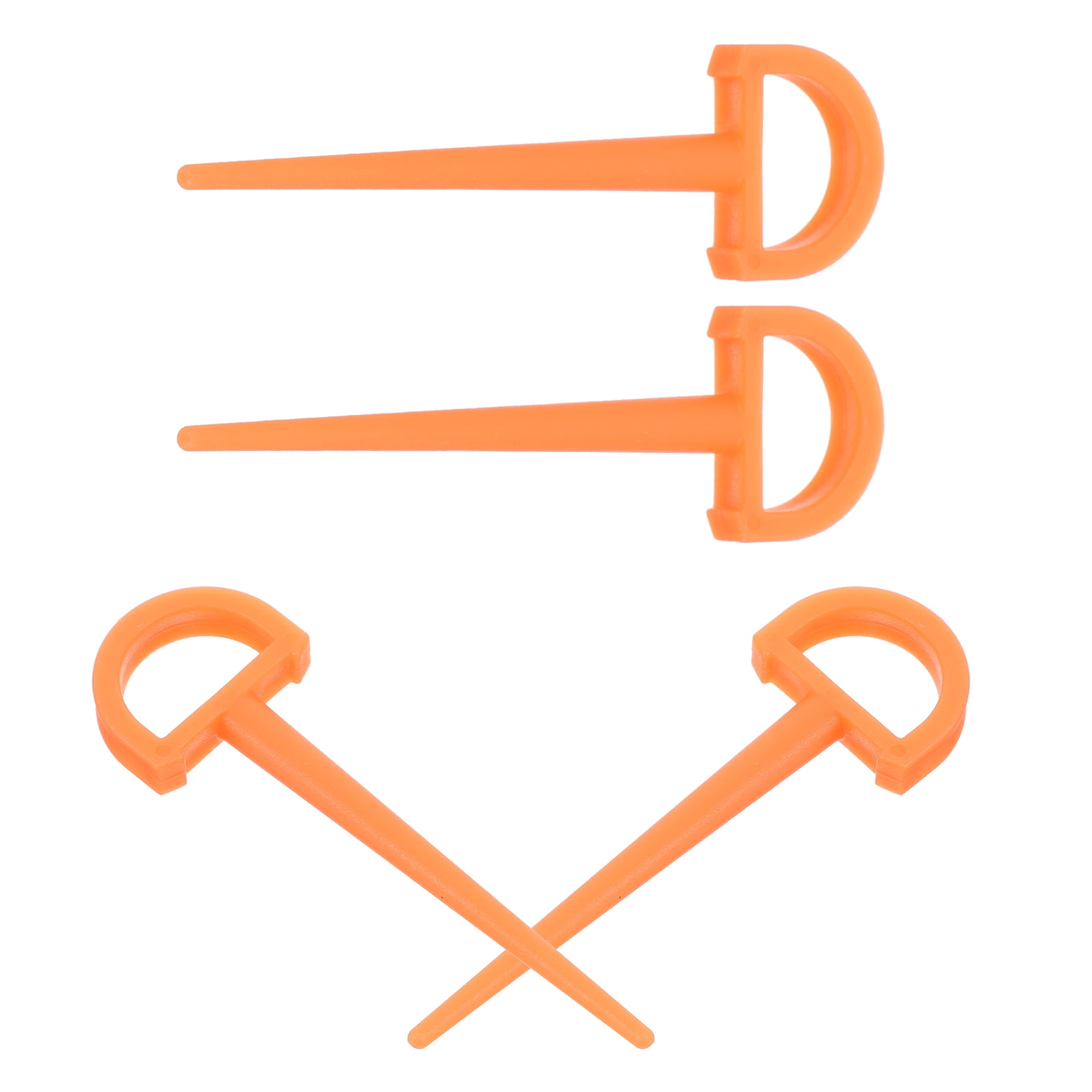 4Pcs Ground Stakes in Orange Plastic for Tents and Outdoor Gear 3.5in โ image 3