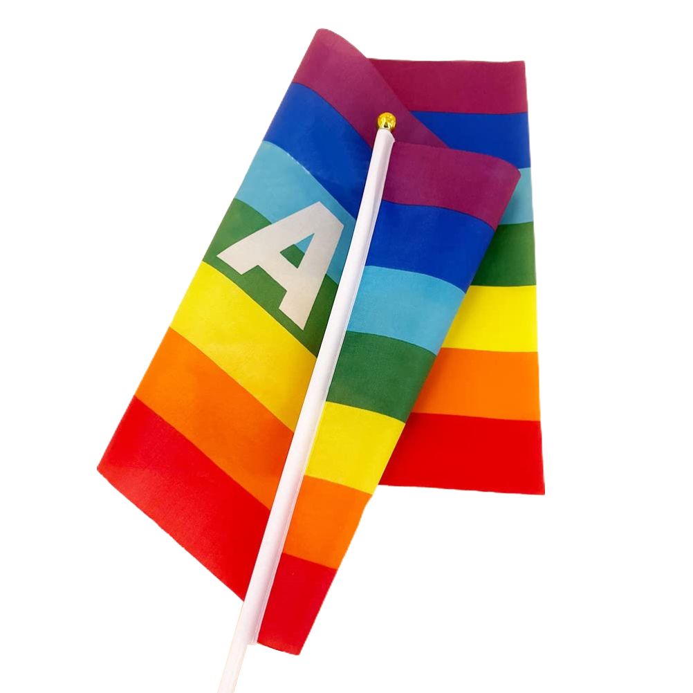 50/100Pcs Mini Peace Flag Rainbow Pacifist Flag Hand Held Polyester Peace Flag — image 4