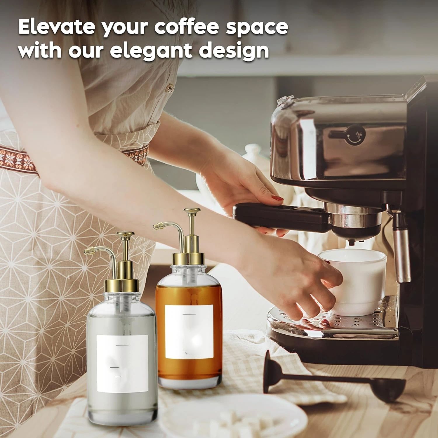 Olive Oil Dispenser for Kitchen, Cooking Oil and Vinegar Dispenser Set, Olive Oil Bottle, Soy sauce dispenser, coffee syrup bottles with stainless steel β image 5