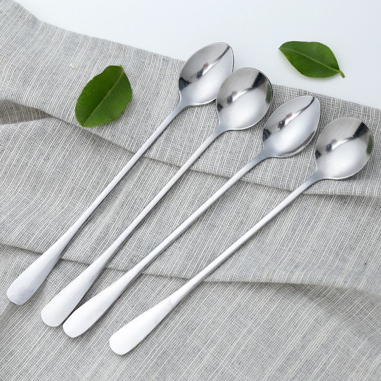 Zimoo Stainless Steel Spoon Long Handle Office Kitchen Pointed spoon — image 3