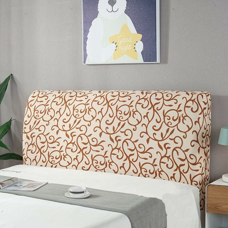 Headboard Cover Painted Pattern Dust Cover Headboard Protector Stretch Cover For Bedroom Upholstered Decoration — image 3