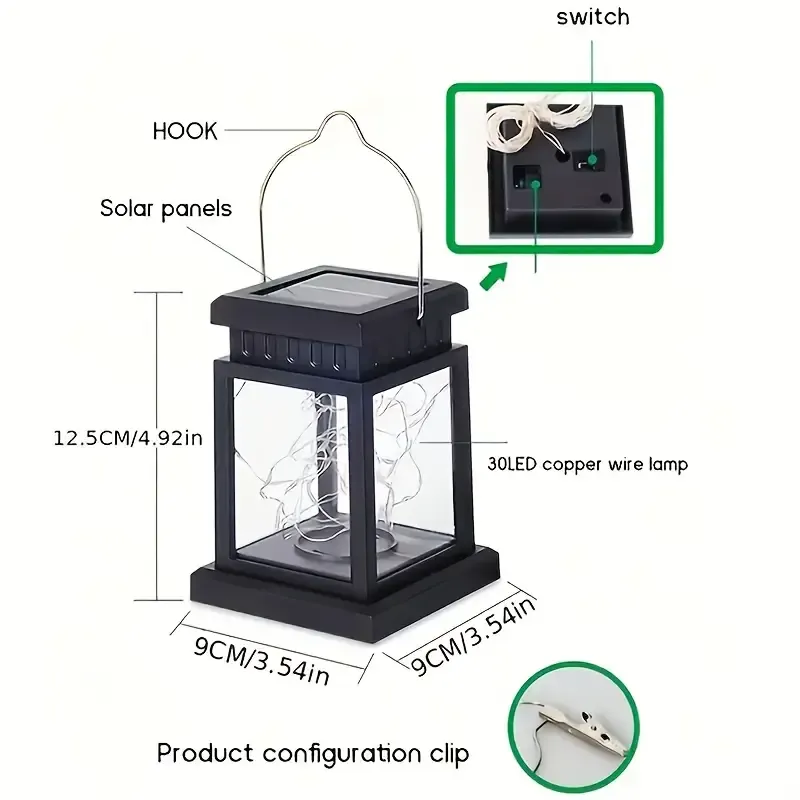 Solar Copper Wire Light: Auto Light Control, No Electricity Bill, 30 LEDs Illuminate Your Garden Night Sky./Four-color 30 beads โ image 5