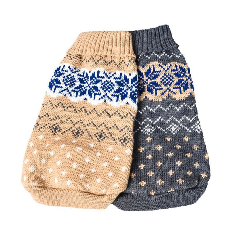 Soft Classic Sweater for Dogs and Cats with Snowflake Pattern, Size XS-XXL, Warm Winter Clothes for Small, Medium, and Large Pets M — image 3