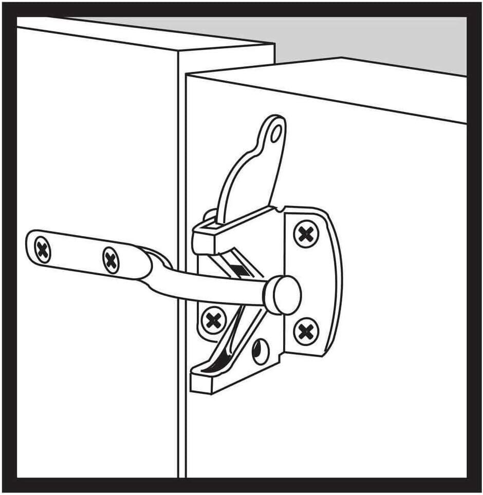 Self-Locking Gate Latch - Post Mount Automatic Gravity Lever Wood Fence Gate Latches with Fasteners/4.7 Inch Black Finish Steel Gate Latch to Secure Pool& Yard — image 6