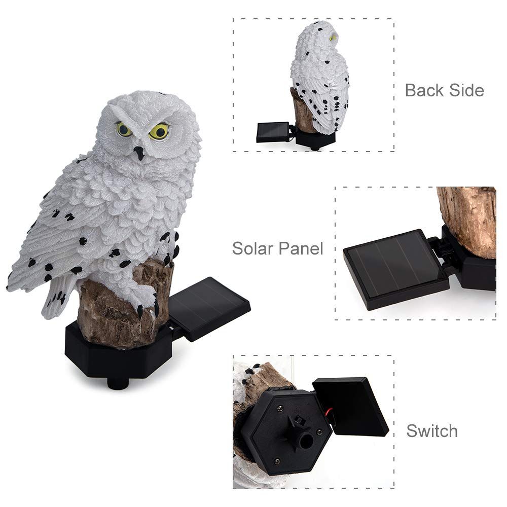 Owl Gifts for Owl Lovers Solar Powered Garden Owl Statue Waterproof Hanging Solar Owl for Outdoor Decorative Unique Owl Gifts โ image 2