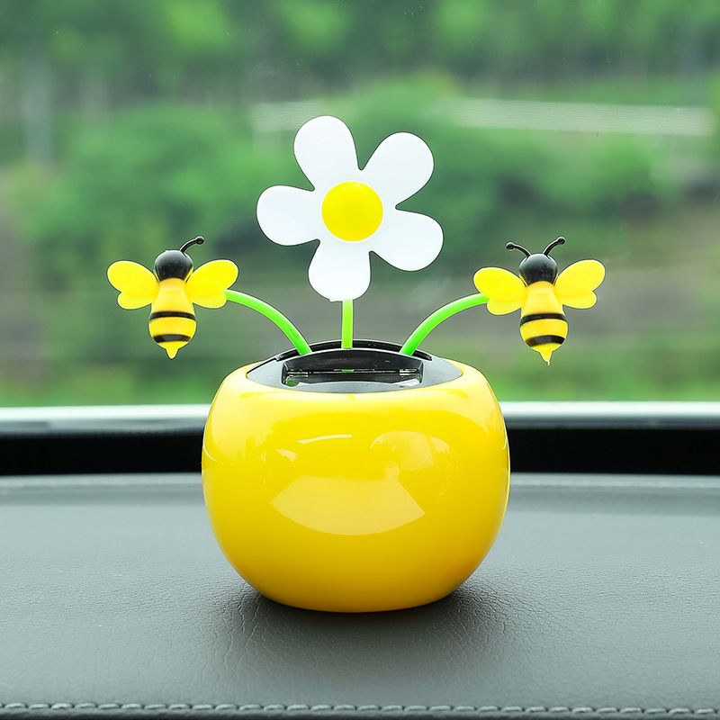 Apple Blossom Solar Dancing Flower Sunflower Toys,Car Swinging Dancing Toy Car Windowsill Decoration Honey Bee Swing Toys — image 3