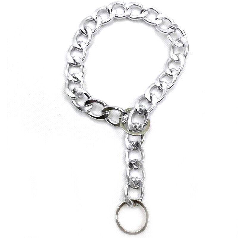 Dog Chain Collar Heavy Duty Choker Double Pet Slip Check Twist Link Chrome Chain Silver - 35CM — image 6