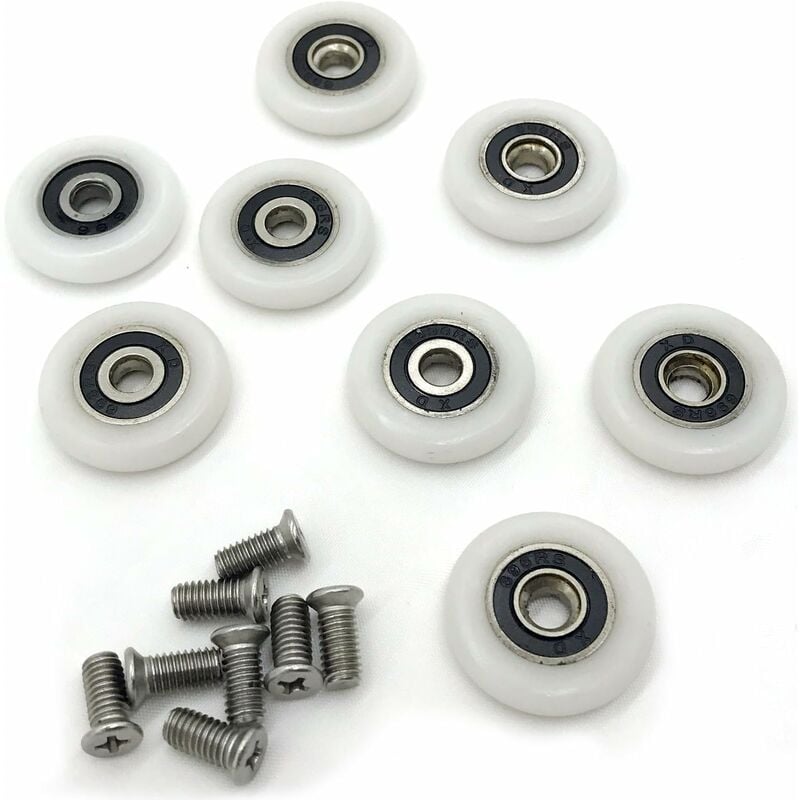 23mm Diameter Replacement Shower Door Roller Wheels Set of 8 — image 3