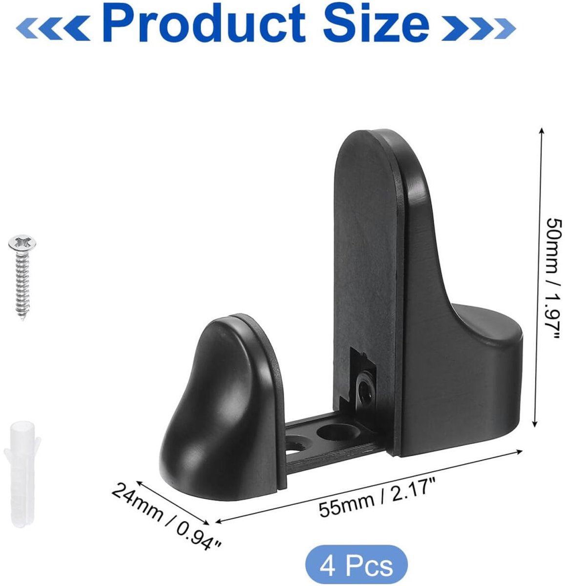 4 pieces - Glass clamp - Glass shelf brackets - Adjustable - Glass shelf bracket - fishmouth glass clip - wall mounting bracket - zinc alloy - furniture โ image 5