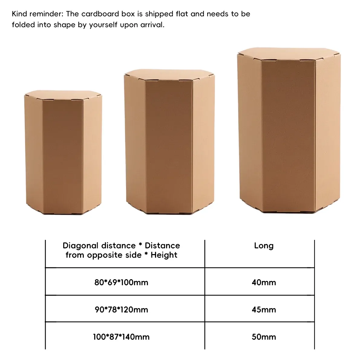 20PCS Kraft Paper Gift Box Hexagon for Party Wedding Candy Packaging โ image 4