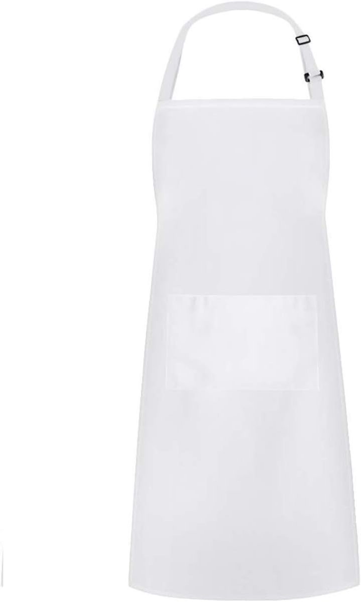 Apron and Hat Set - Adjustable Chef's Hat and Apron - Unisex Baker's Clothing (White) โ image 3