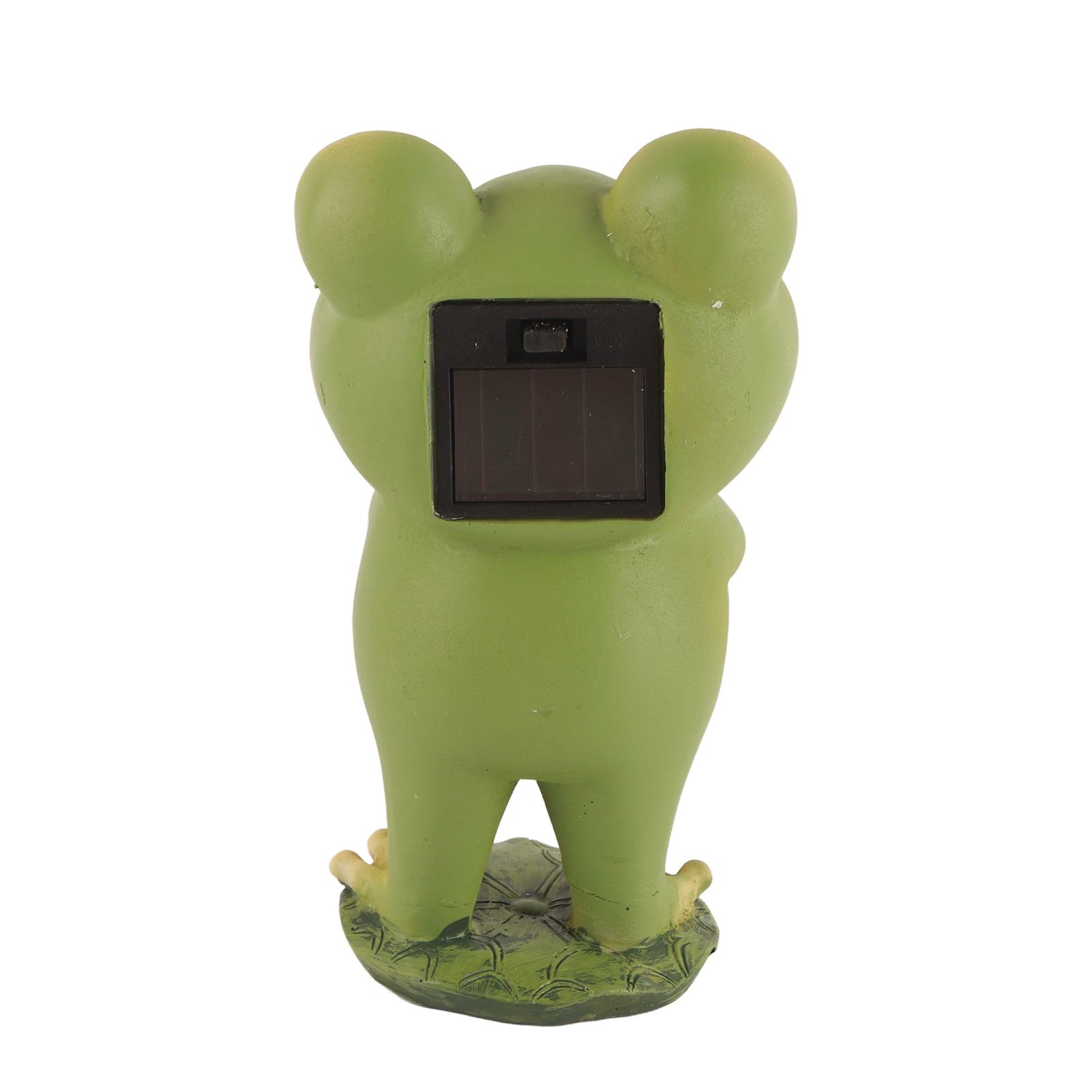 Garden Patio Fence Solar Lights Scare Frog Resin Decorative Ornaments — image 4