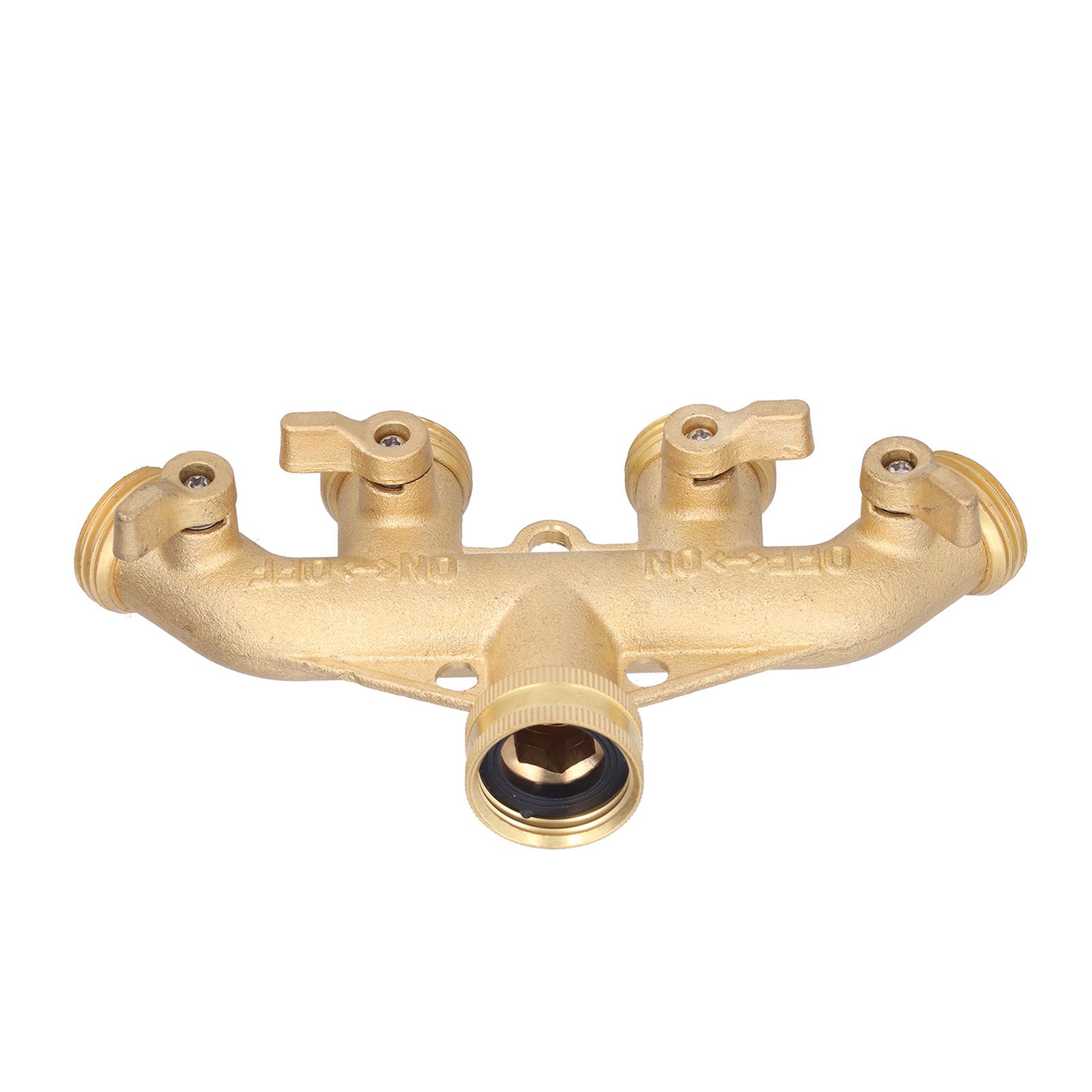 G3/4 4 Way Hose Splitter Brass Garden Hose Faucet Adapter Joint Connector Irrigation Accessory โ image 6