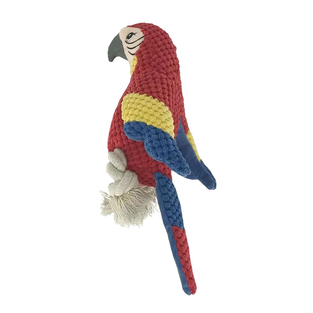 Indestructible Plush Parrot Dog Toy, Upgraded Dog Squeak Toys Tug of War Squeaky Parrot Dog Toys, Stuffing Toy — image 3