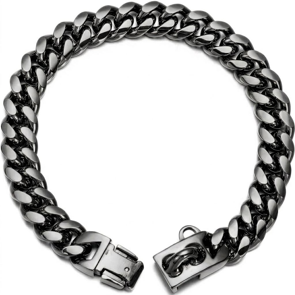 Heavy-Duty Metal Cuban Link Dog Collar with Bone Charm – 14mm Stainless Steel Hip-Hop Chain Necklace for Everyday Walks, Outdoor Adventures, and — image 6