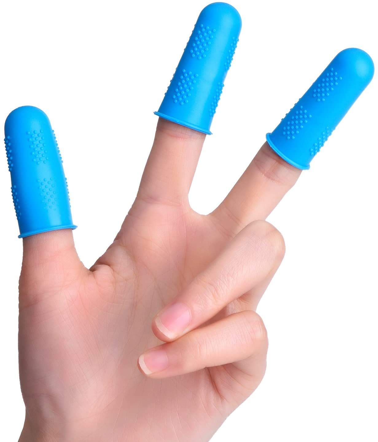 12 Pieces of hot Glue Gun Finger caps, Rubber fingertips, Silicone Finger Protectors, Finger cot caps for Inventory — image 3