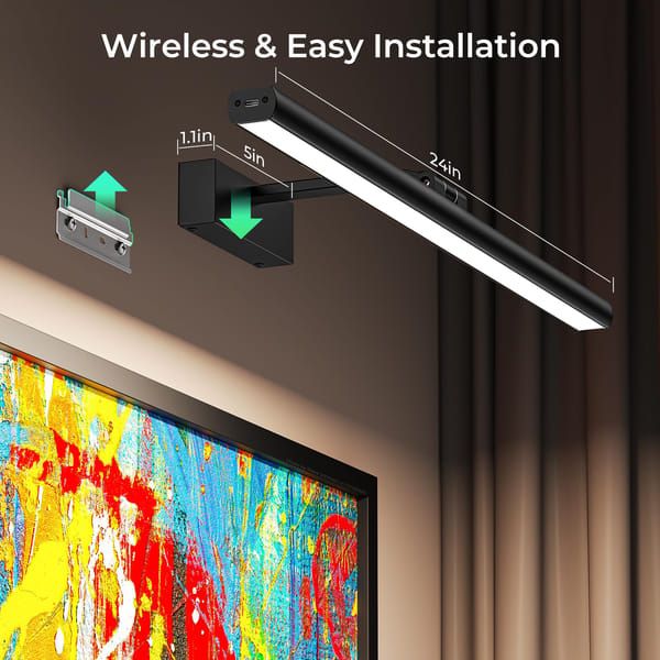 Modern LED Picture Light for Art Display, Sleek Black Finish โ image 6