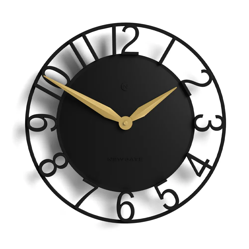 Newgate Time Traveller Wall Clock-Black