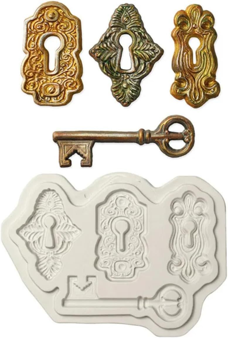 Chocolate Keyhole Key Pattern Mould for DIY Cake Decorating Cupcake Topper Candy Baking Sugarcraft Making — image 4