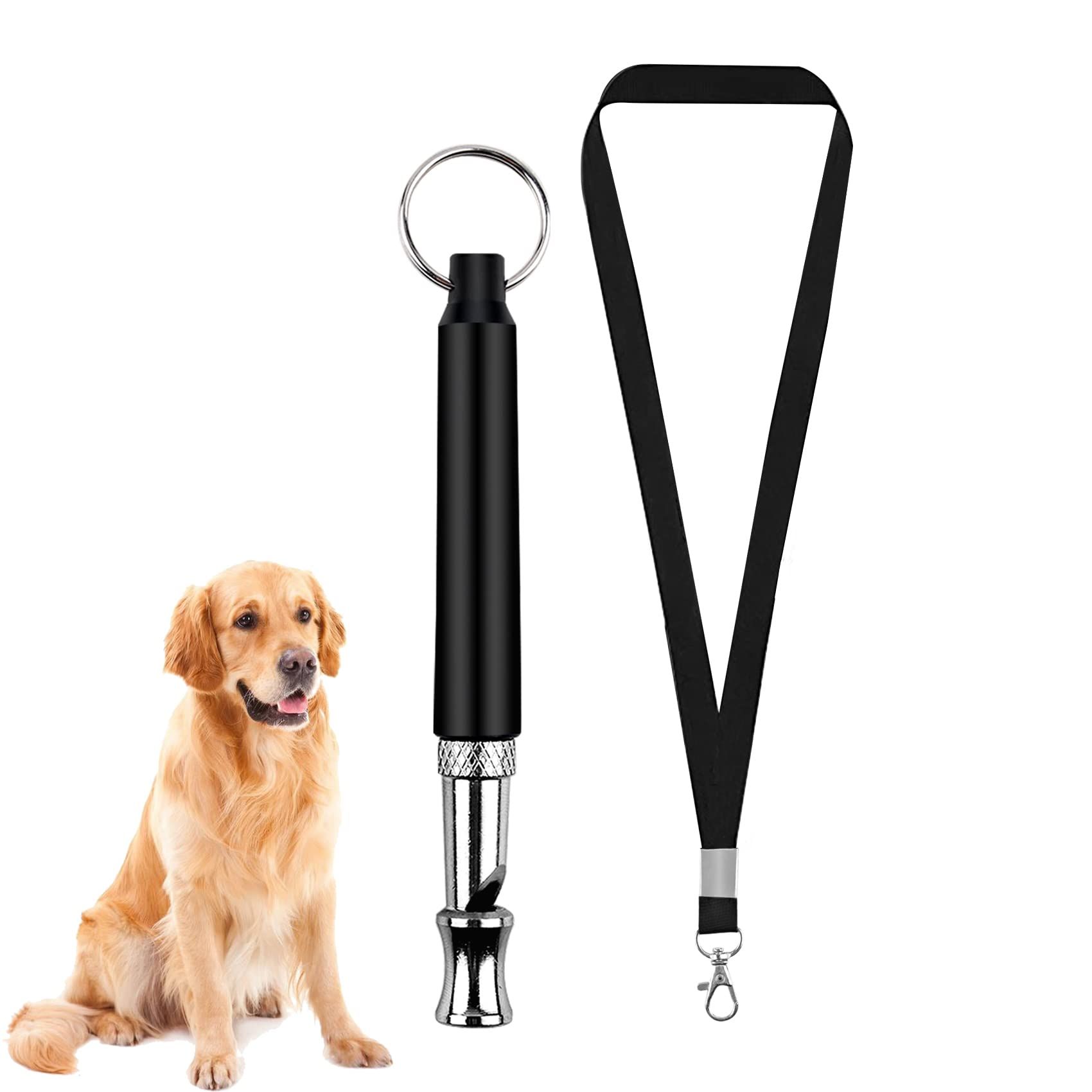 Adjustable ultrasonic silent dog whistle with lanyard, professional dog recall training whistle controls neighboring dogs — image 2