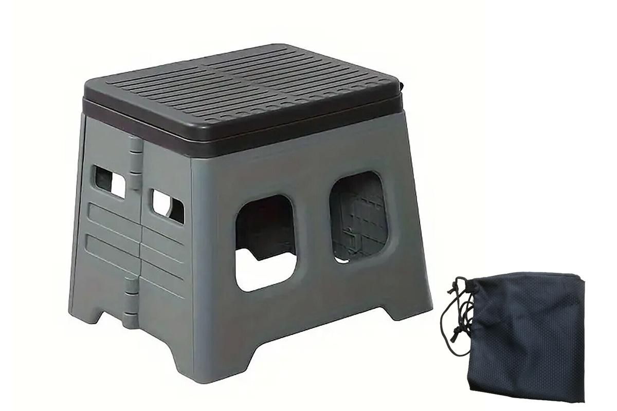 Portable Folding Toilet for Camping & Travel - Grey — image 5