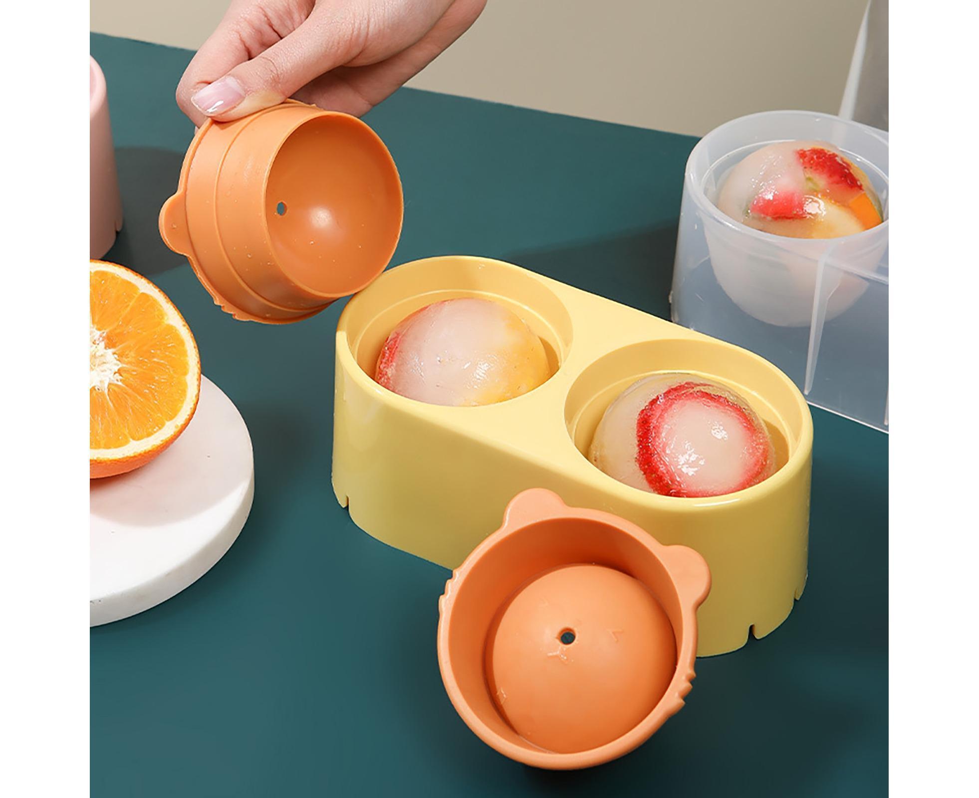 Ice Mould Anti-corrosion Fine Workmanship BPA Free Whiskey Ice Cube Ball DIY Mould for Bar-Yellow — image 2