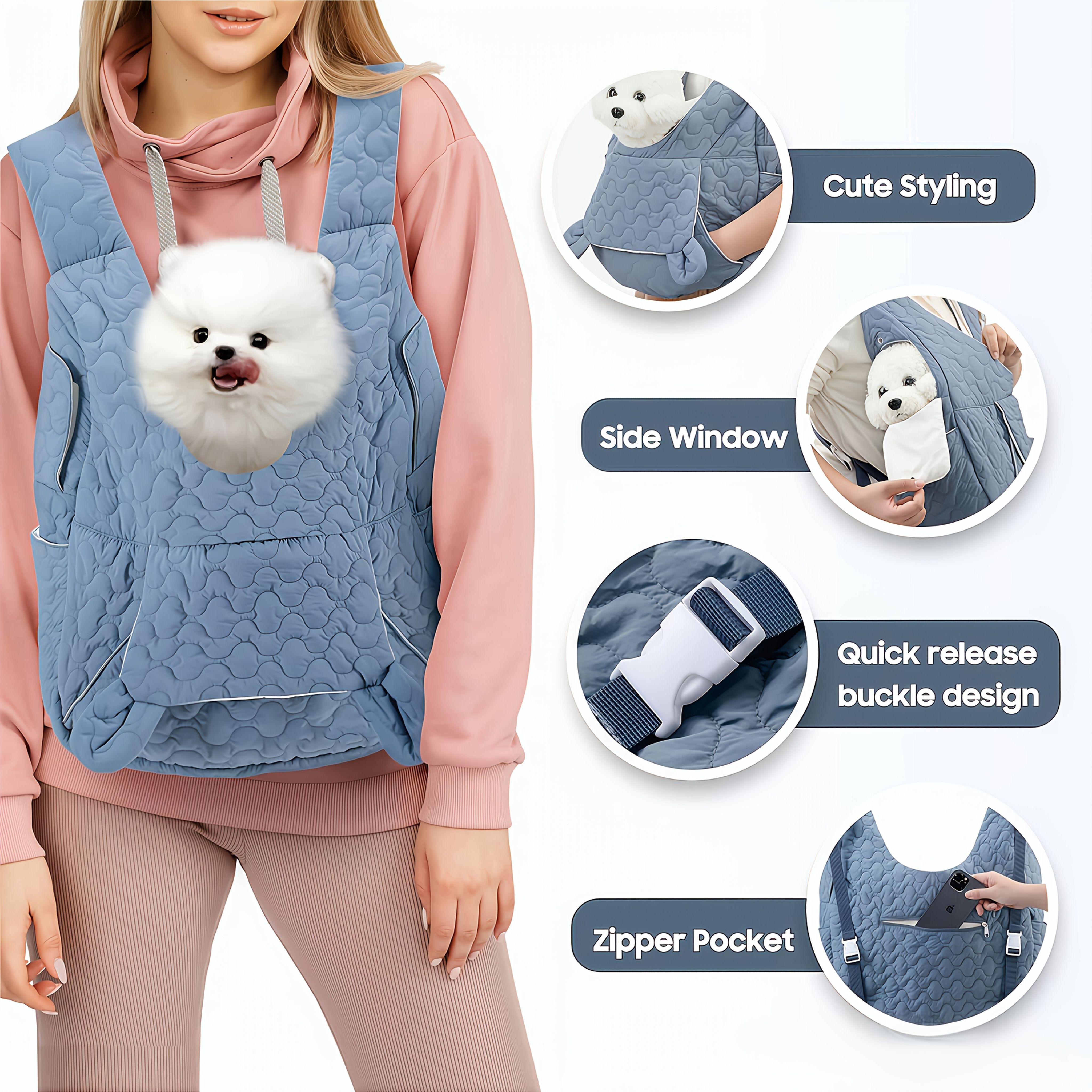 pet carrier vest -Blue — image 6