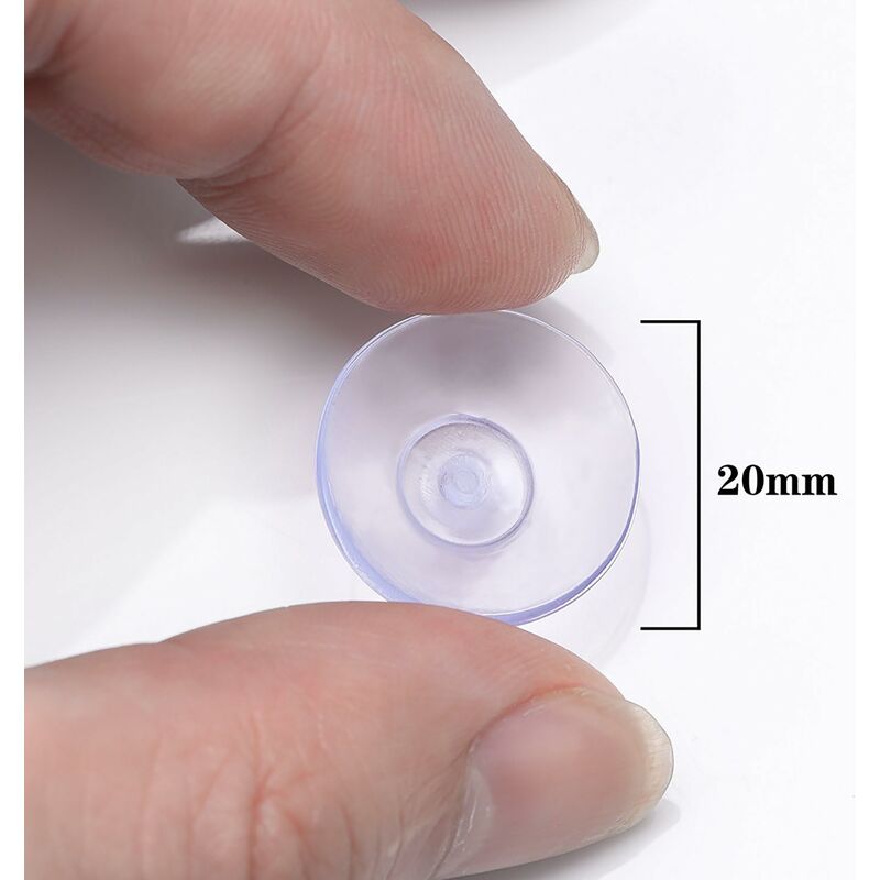 20 pcs Small Clear Plastic Suction Cups No Hook 20Mm โ image 2