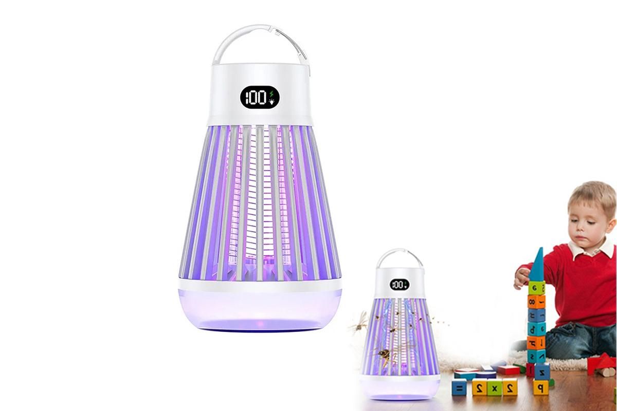 Electric Zapper Portable Rechargeable Mosquito Killer Lamp Trap -Black โ image 6